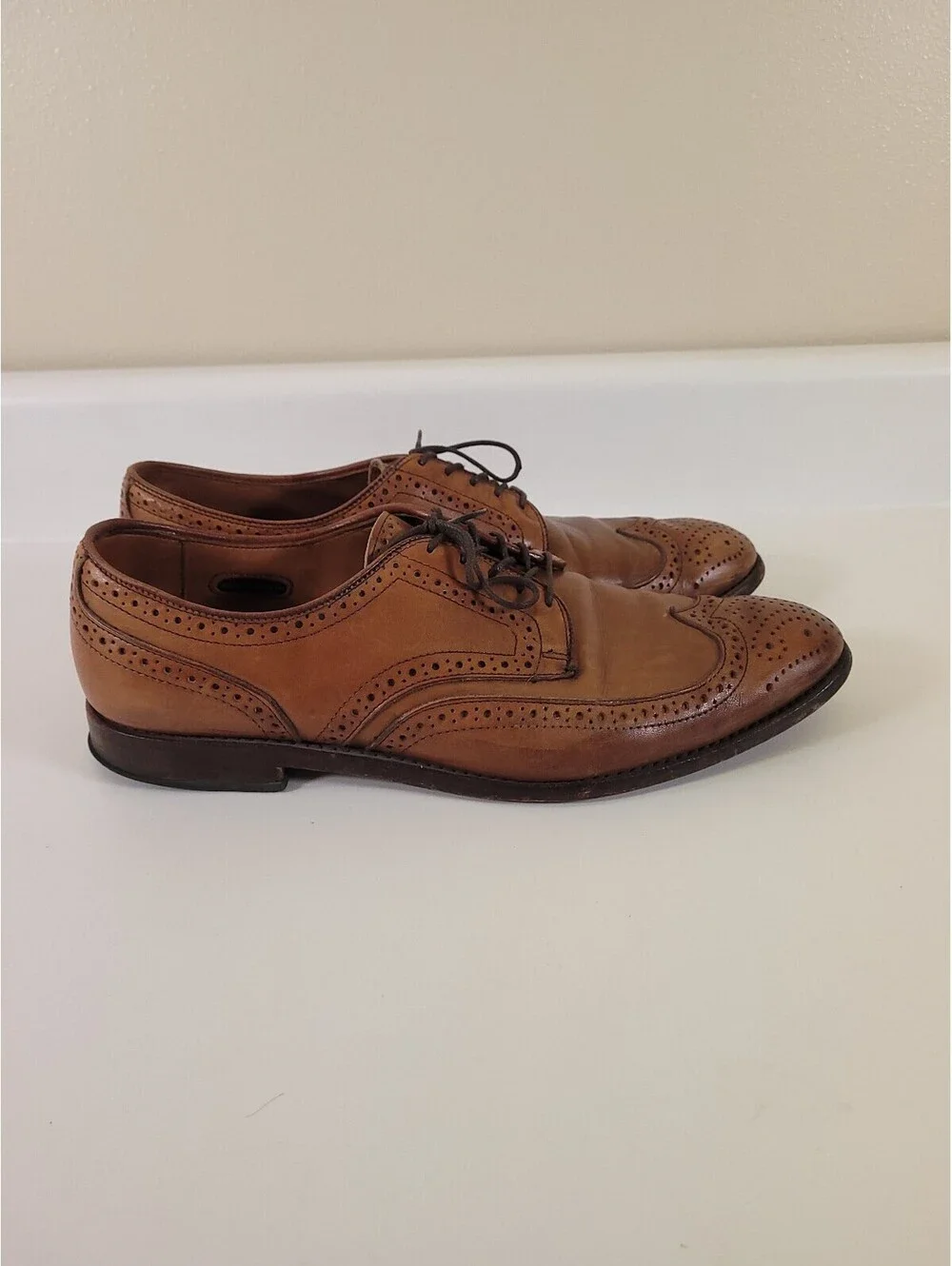 Allen edmonds madison park brown brogue derby shoes 10.5 d